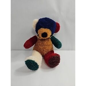 Golden‎ Bear Co LTD 14"  Brown Green Gold Cream Blue Red patchwork colorblock